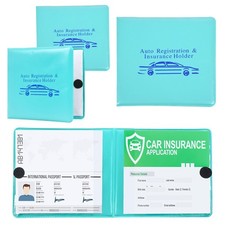 Auto Registration and Insurance Card Holder 2 Packs Car Document ID Holder Gl...