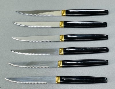 Vintage Regent Stainless Forever Sharp Steak Knife Set Of 6 Sheffield England