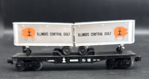 Coche plano Lionel 9285 Illinois Central con remolques Piggyback calibre O excelente estado | Condition: Used