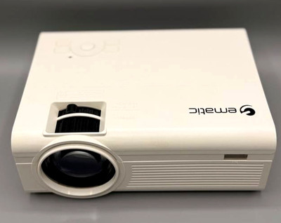 Ematic EPJ590WH Home Theater Projector   DC 12 V/3.5A   Good Condition