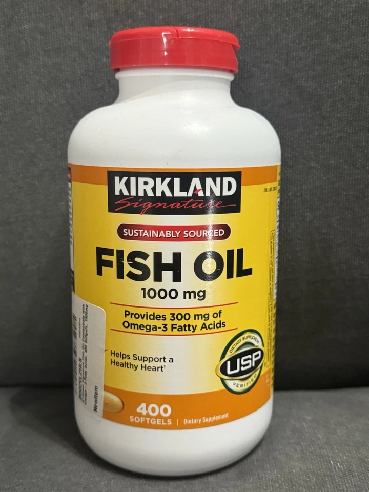 Aceite de pescado Kirkland Signature 1000 mg., 400 cápsulas blandas EXP 10/2027 Foto 2 de 4