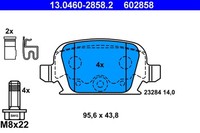 ATE Bremsbelagsatz Scheibenbremse 13.0460-2858.2 FüR Opel Tigra Corsa X01 X04