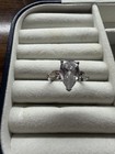 .925 Silver Teardrop Moissanite Ring — photo 1