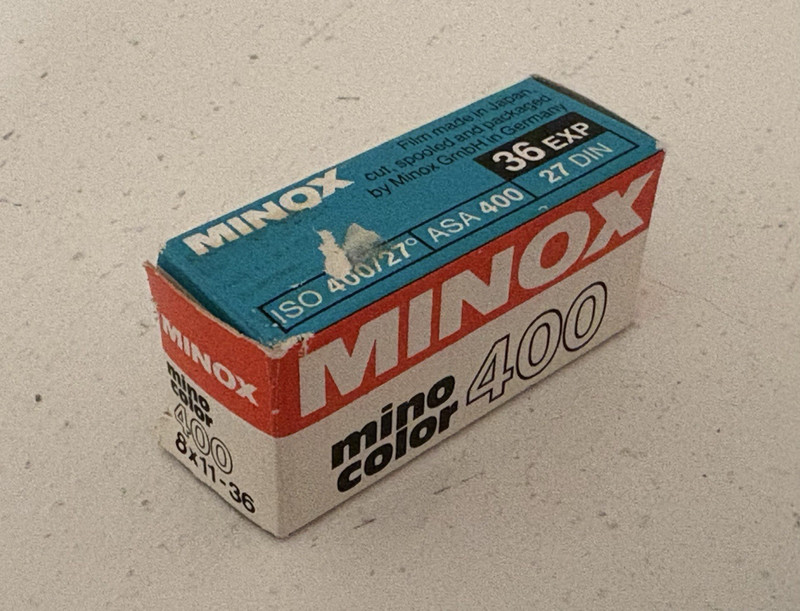 MINOX minocolor 400 Color Negative Film 36 EXP ISO 400/27° *BOX ONLY*