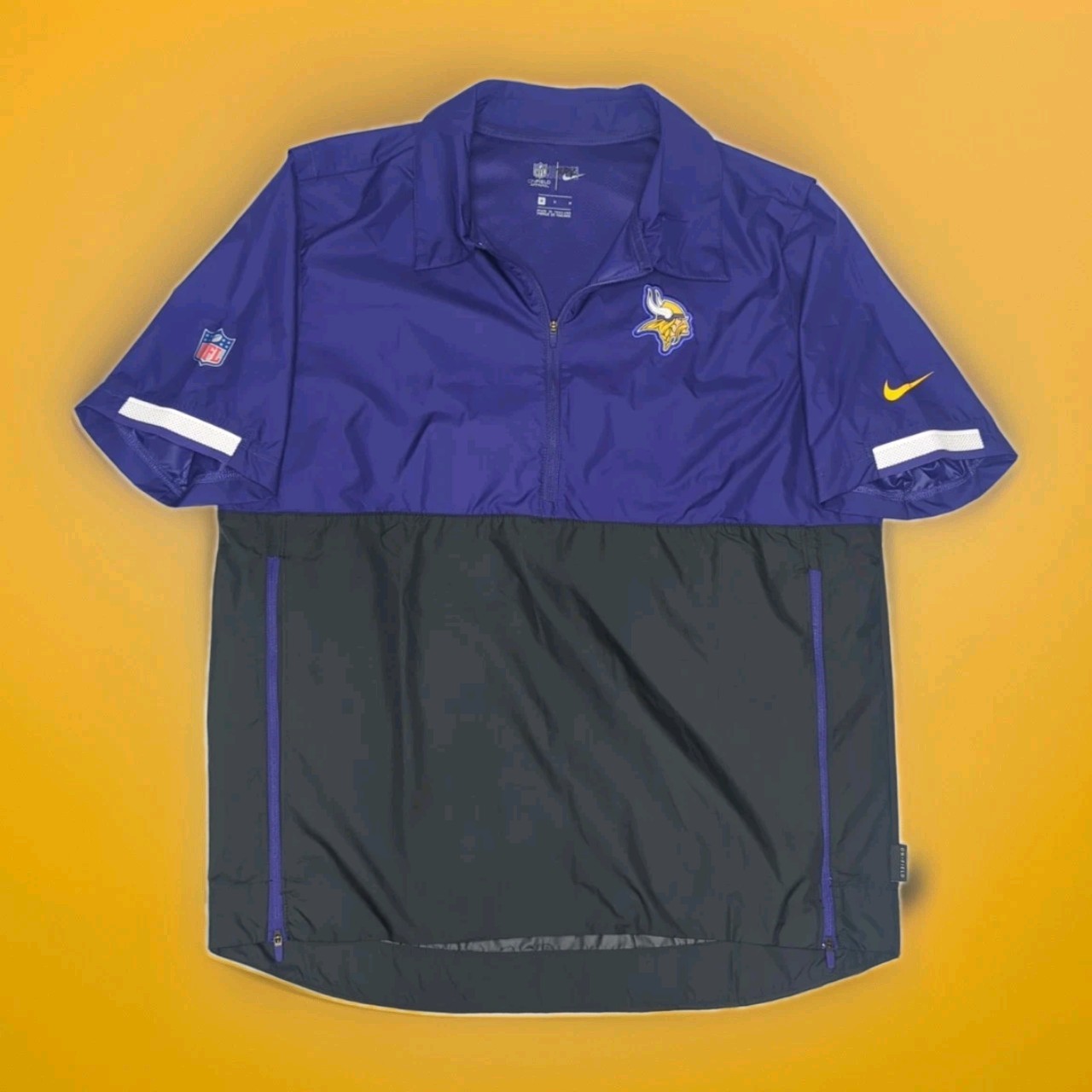 SACAI X NIKE Nike Minnesota Vikings On Field Sideline 1 4 Zip Viola Pullover Giacca Medium