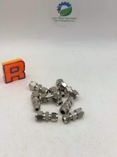 Parker 6RU4-316 A-LOK Straight Union, 3/8" Tube x 1/4" Tube, *Lot of (9)* (No Bo