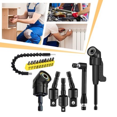 105 Degree Right Angle Drill Socket Adapter Flexible Shaft Extension Bit Drivers