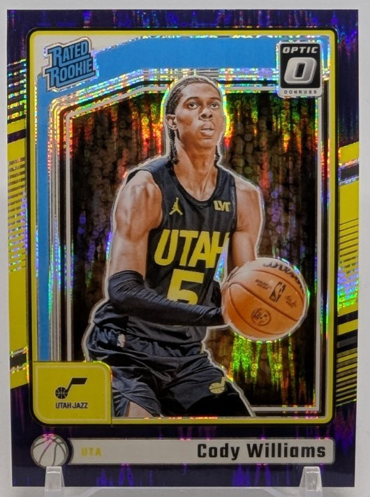 🏀2024-25 Panini Donruss Optic Cody Williams #298 Rated Rookie Purple Shock RC🏀