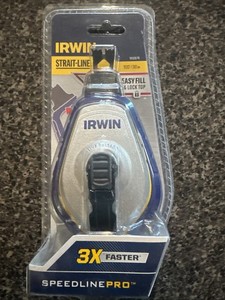 IRWIN Strait-Line 1932876 Chalk Line Reel 100ft Speedline Wide Door 3X Faster