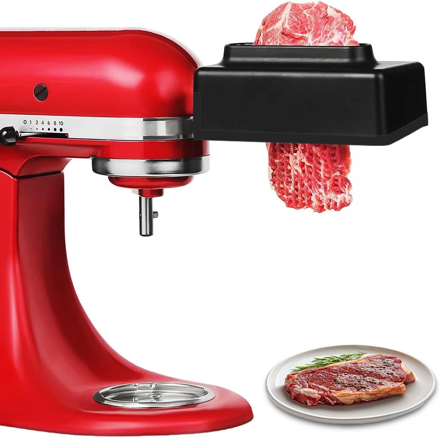 Meat Tenderizer Attachment for Kitchenaid, Updated Stainless Steel Gear Meat Ten
