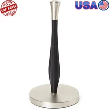 Free-Standing Paper Towel Holder W/ Weighted Base Non-Slip Design Easy Tear New