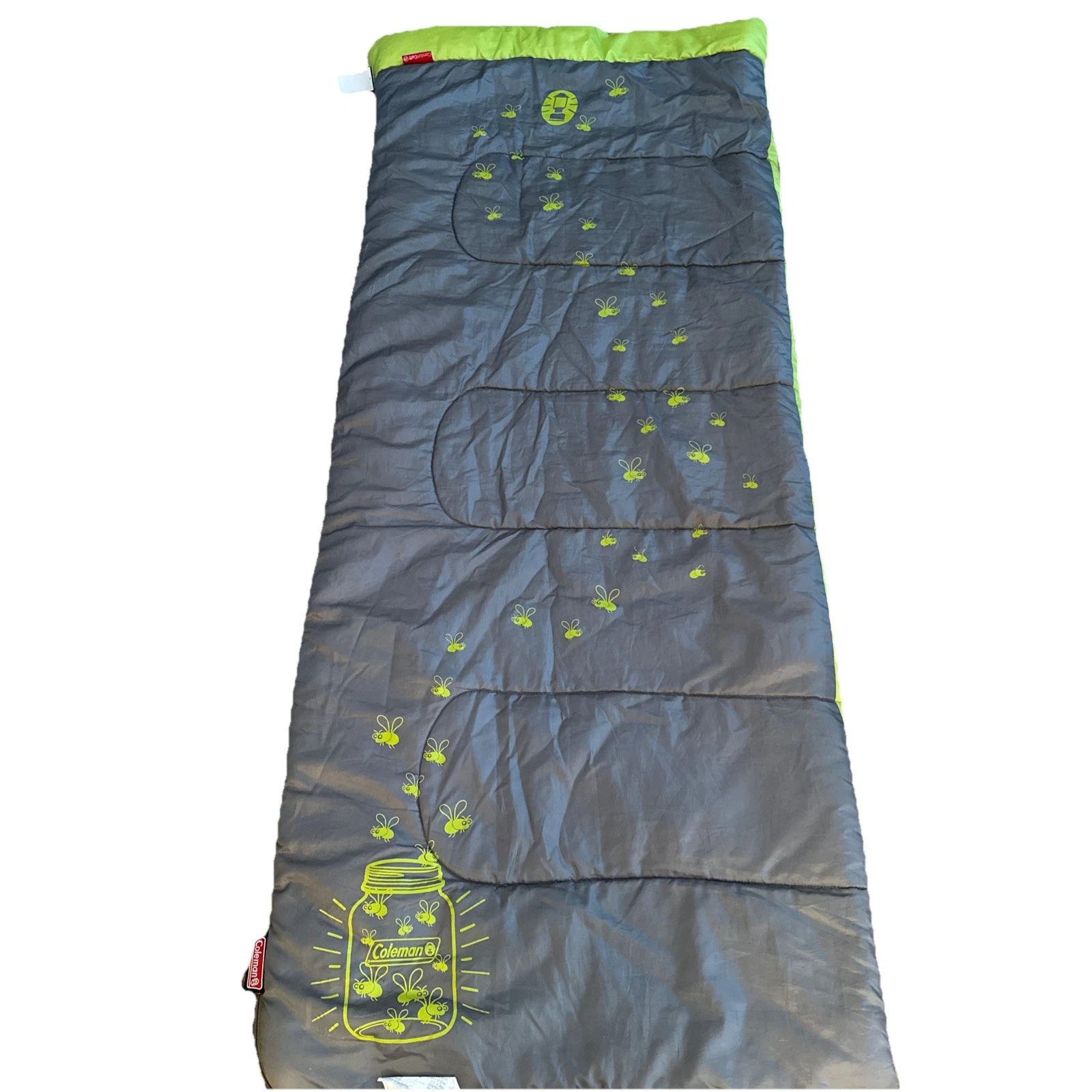 Coleman Glow in the Dark 45-Degree F Rectangular Youth Sleeping Bag, Illumi-Bug