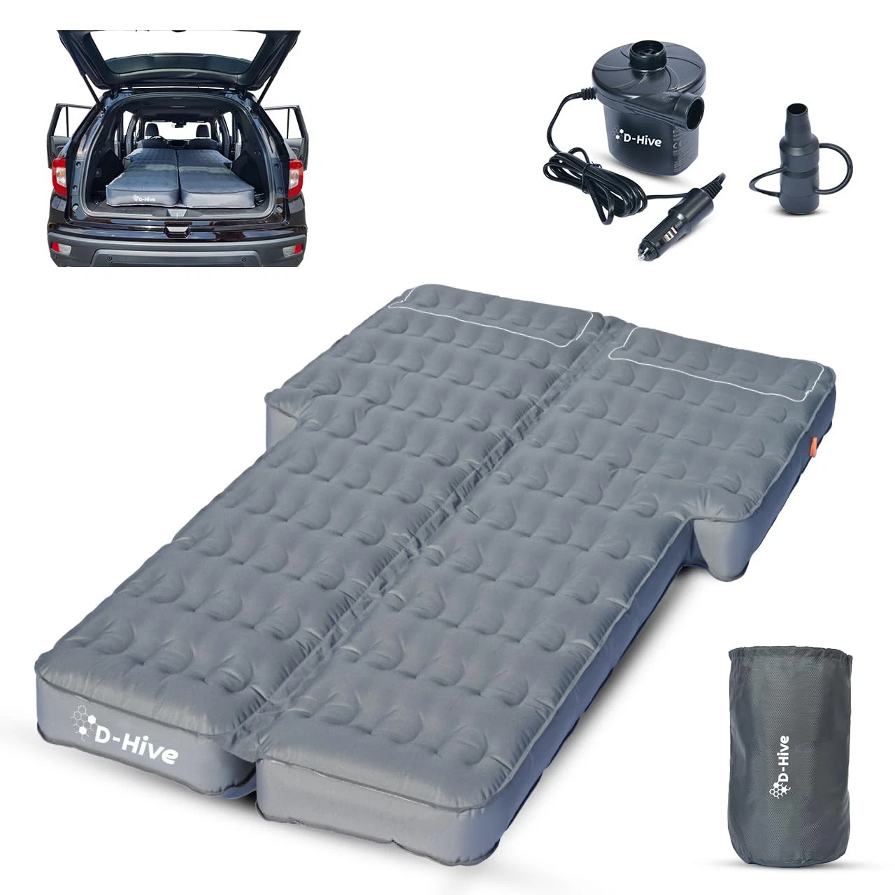 DHive Unbeatable Durability SUV Air Mattress for Car Camping, Durable Extra T...