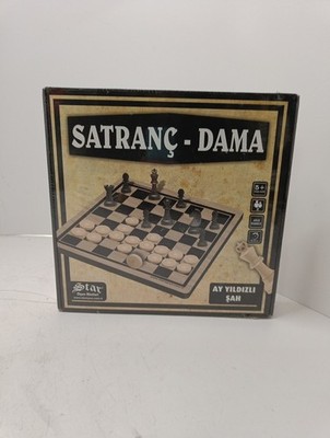 Star Satranç Dama Schach Dame Brettspiel Set Familie Klassiker