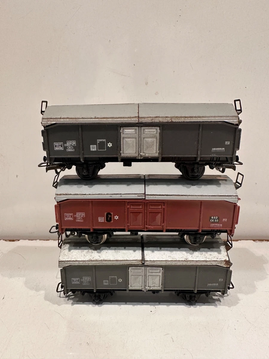 Lot 4 wagons marchandises Fleischmann HO – 5305 / 5381 / 5330 / 5220 - Modélisme