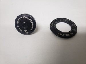 Wolf Tooth Headset Top Cap Black, Bolt, Sealed Bearing Cap
