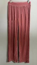 Serena Williams Signature Statement Pink Velour Track Pants Women Size Small