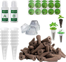 58 Hydroponics Pods Kit: Compatible with Aerogarden Pods, Includes 12 Grow Spong 0.26 per gallon
