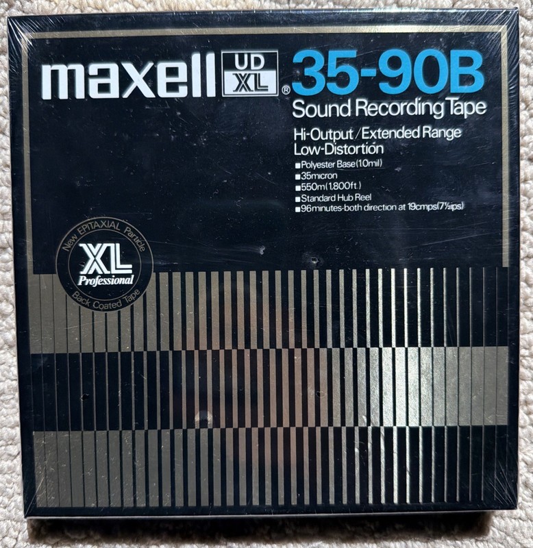 NEW!!! Maxell UDXL 35-90B Reel to 'Reel 7" blank tape Still Sealed new old stock