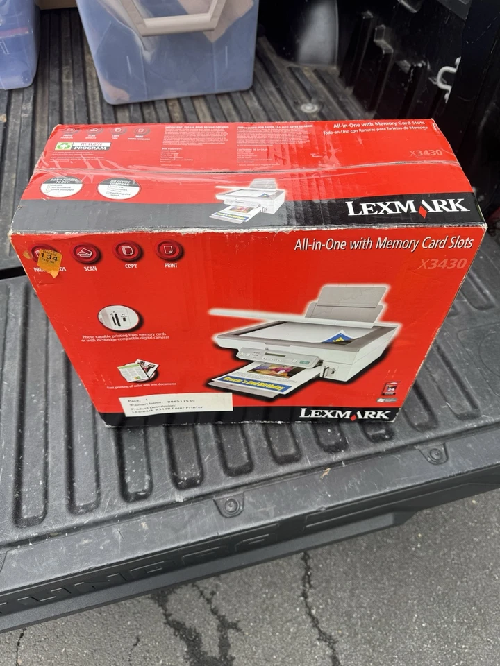Lexmark X3430 All-in-one Inkjet Printer With Memory Card Slots New Open Box - Image 3 of 4