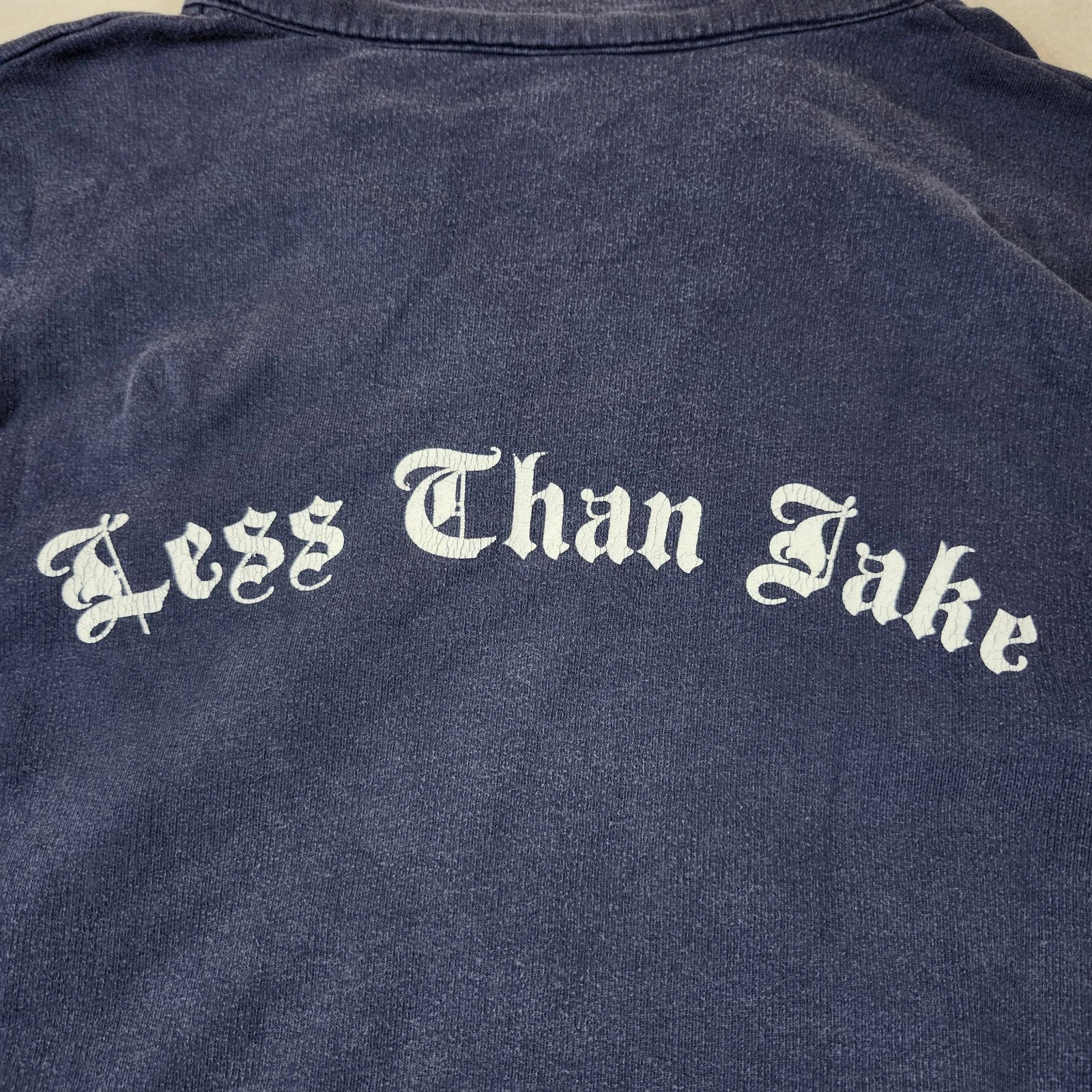 Vintage Less Than Jake Full Zip Track Jacket Mens Large Navy USA Made - product detail image 4