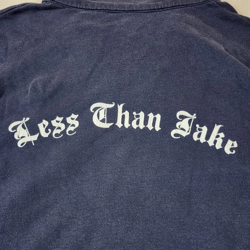 Vintage Less Than Jake Full Zip Track Jacket Mens Large Navy USA Made  image 4