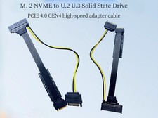 M.2 NVME to U.2U.3 SSD PCIE 4.0GEN4 High Speed Silver Plated Adapter Cable U2U3