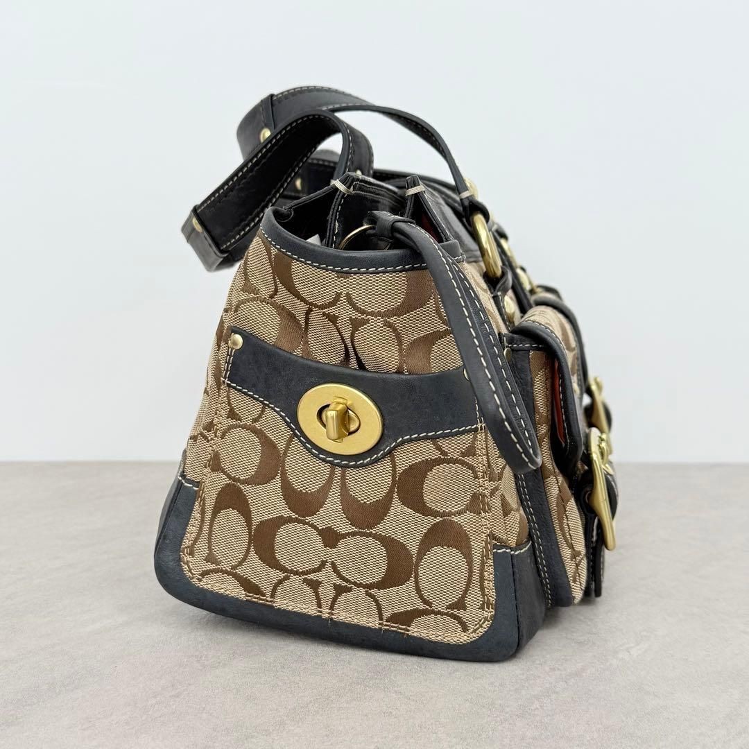 Coach 65th Anniversary Legacy Flap Turnlock Shoulder Bag Black