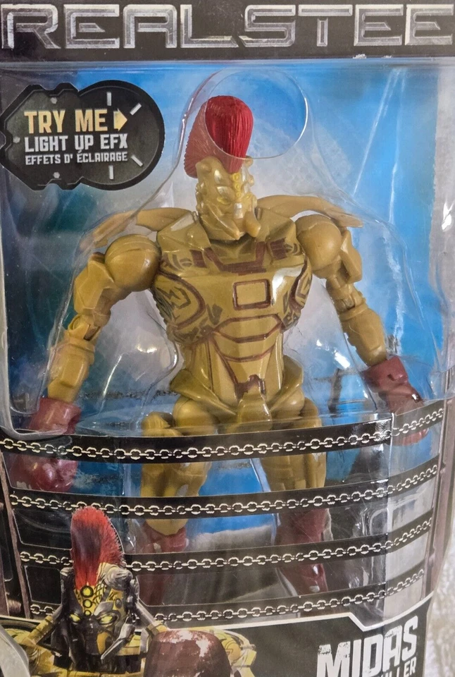 Figura Robot 2011 Real Steel MIDAS Light Up 5,5" The Gold Blooded Killer Jakks Foto 2 de 4