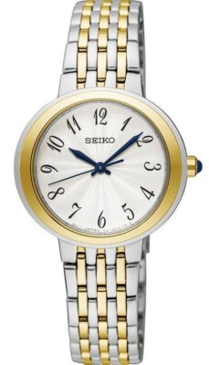Seiko Vrouwen Analoge Quartz Horloge met Roestvrij Staal Band SUR562P1, Meerkleurig, armband