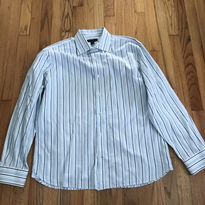 Men's Express Design Studio Blue & White Striped Long Sleeve