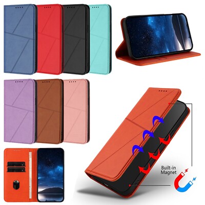 Magnetic Leather Wallet Phone Case For Huawei P70 P80 Y6 Y7 Y9 P Smart Mate 70