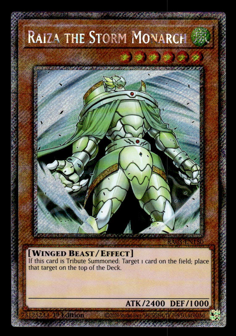 Yu-Gi-Oh #RA03-EN180 Raiza the Storm Monarch Holo 1st Edition | eBay