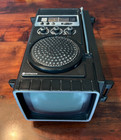 Vintage Hitachi K-1000 Ac/Dc Portable Tv 5” Vhf/Uhf 1977