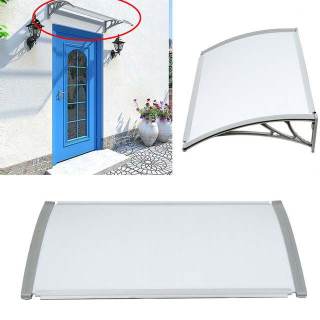 Front Door Canopy Porch Rain Protector Awning Lean To Roof Shelter Canopy Porch Rain Protector Awning