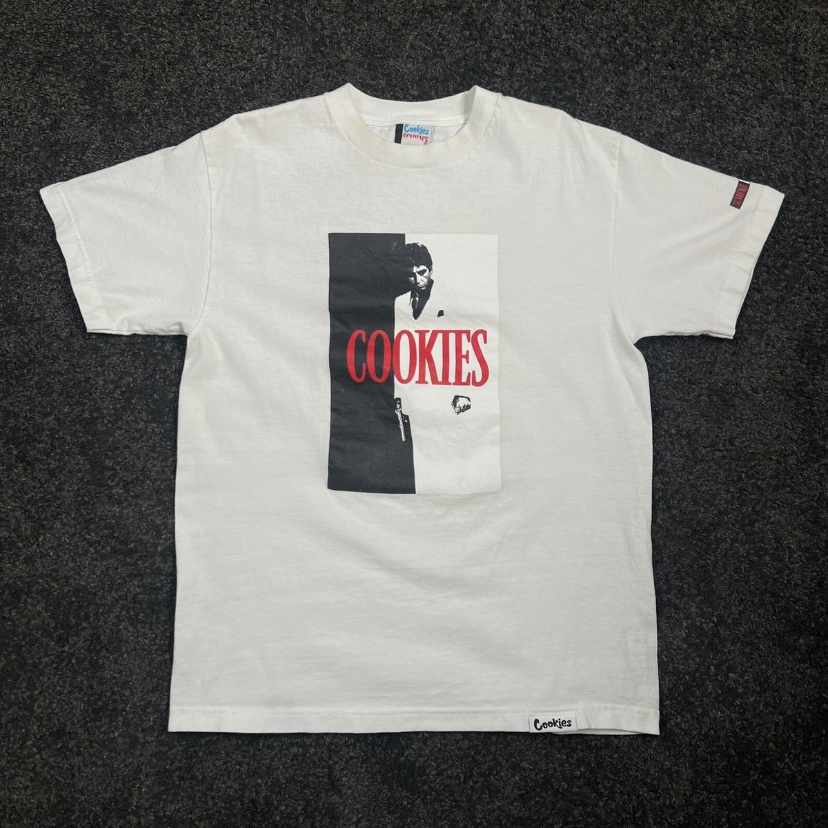 Mens Tshirts Cookies Scarface Shirt Cookies Black T-Shirt Mens