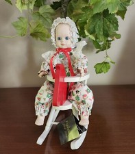 Vintage House Of Lloyd Baby On Rocking Horse Musical Doll 1990's