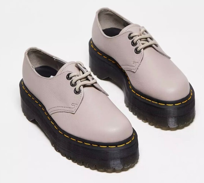 NIB Dr Martens 1461 II Quad 3 Eye Leather Platform Shoes