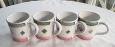 Belvidere by Caleca Hand Painted Italian Hand painted Coffee Mugs  Set of 4