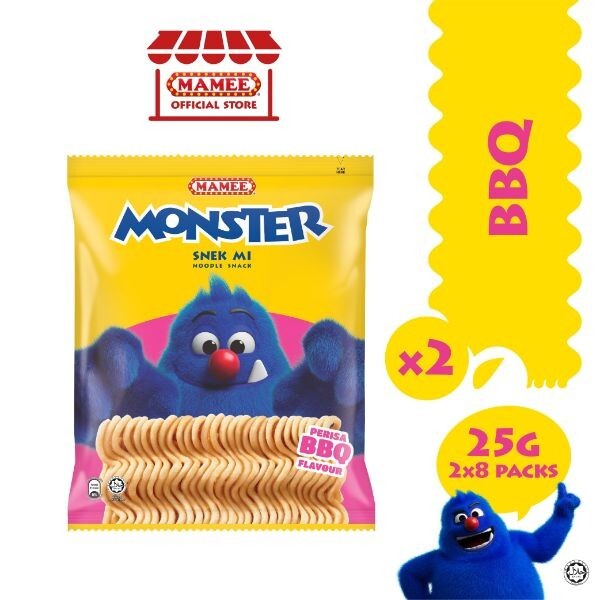 16's x 25 g MAMEE MONSTER FAMILY PACK NOODLE SNACK MALAYSIA FLAVOR