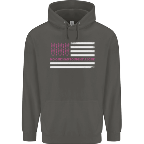 Breast Cancer Awareness USA Flag Childrens Kids Hoodie - Picture 38 of 84