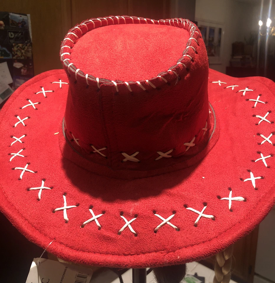 牛仔红帽带金发编织 — 第 4/4 张图片