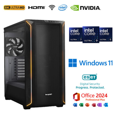 Videoschnitt PC Ultra 9 285k RTX 5060 2000GB SSD 2TB HDD 16GB RAM Windows 11 