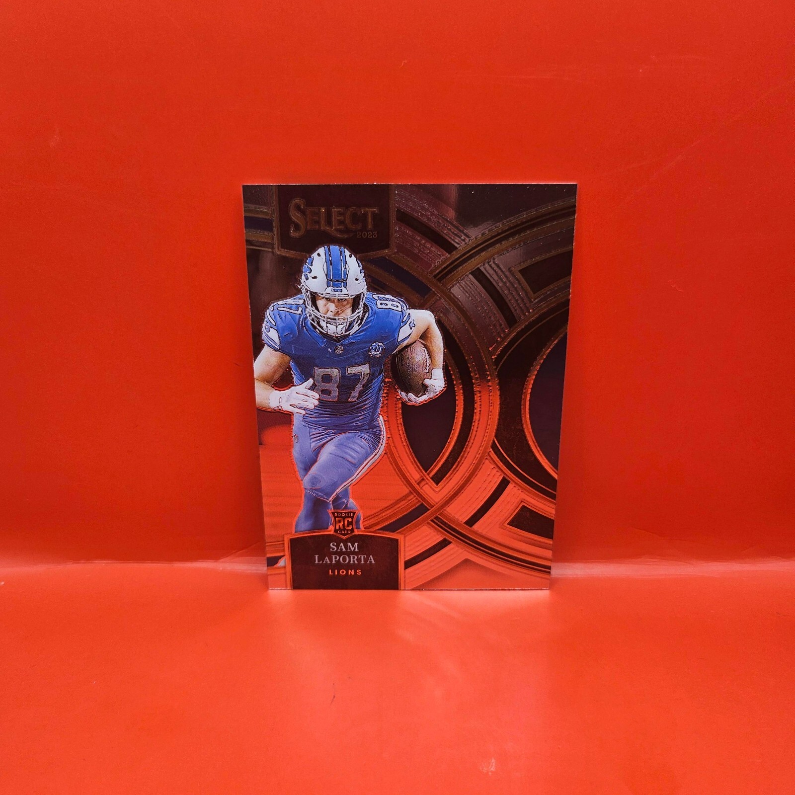 2023 PANINI SELECT #106 SAM LAPORTA (RC) PREMIER SILVER HOLO DETROIT LIONS