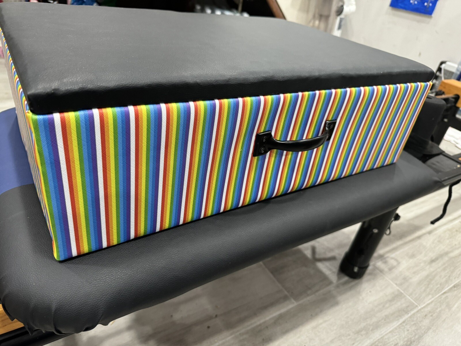Pilates Reformer sitting Box In Pride Trim Colors