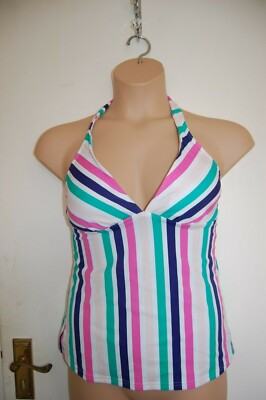 M&S Tankini Top Halterneck Striped UK 18 EUR 46 UPF 50+ BNWT | eBay