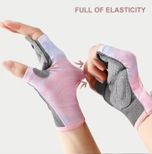 Sports Gloves Yoga Fitness Exercise Anti-slip Shock Absorption Half Finger Glove