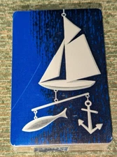 Vintage Hazel Atlas Cobalt Blue Ships Playing Cards Deck