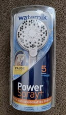Waterpik Power Spray FPC-551T 5-Sprays Optiflow Handheld White Shower Head NEW