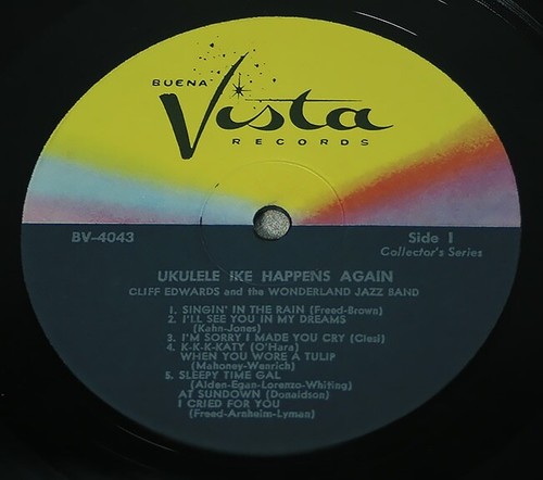 Cliff Edwards Ukulele Ike Happens Again Buena Vista Records Vinyl LP - Picture 8 of 8